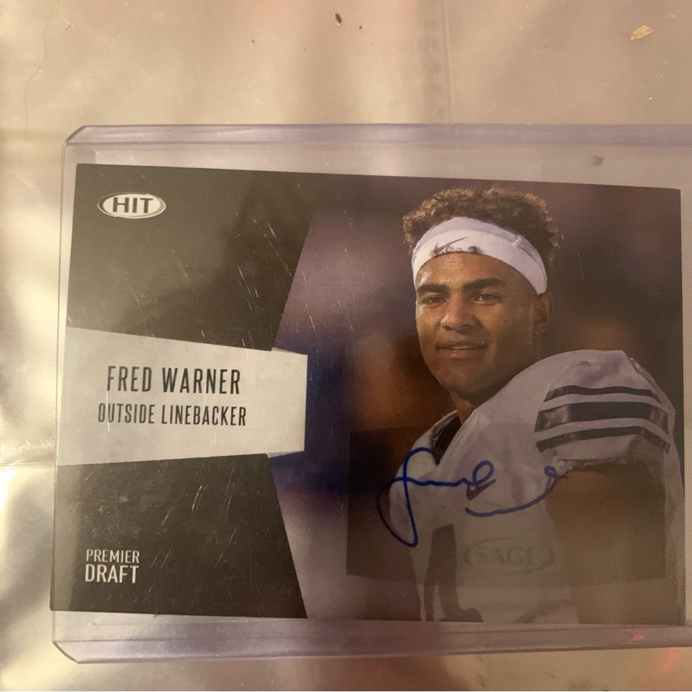 rare signed Fred Warner HIT football card